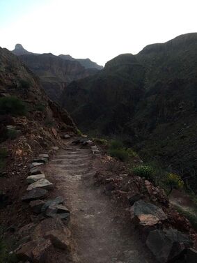 Human Powered Movement - Journal - What Does R2R2R Mean? - Grand Canyon - Bright Angel Trail at night