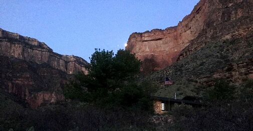 Human Powered Movement - Journal - What Does R2R2R Mean? - Grand Canyon - Bright Angel Trail at night - Moon light