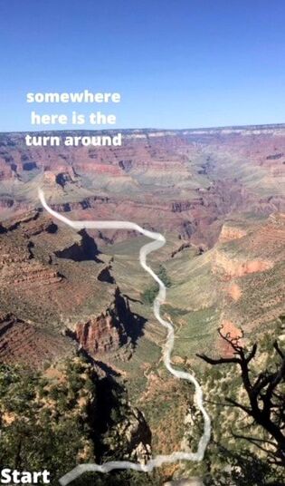 Human Powered Movement - Journal - What Does R2R2R Mean? - Grand Canyon - Route Map