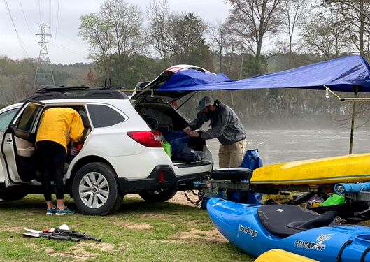 Human Powered Movement - Journal - Gear prep at Wateree Dam - Paddling the entire length of the Wateree River with the Catawba Riverkeeper Foundation