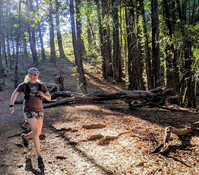 Human Powered Movement Journal - Christie Ivanstrom running the Dispea Trail in Marin County, California