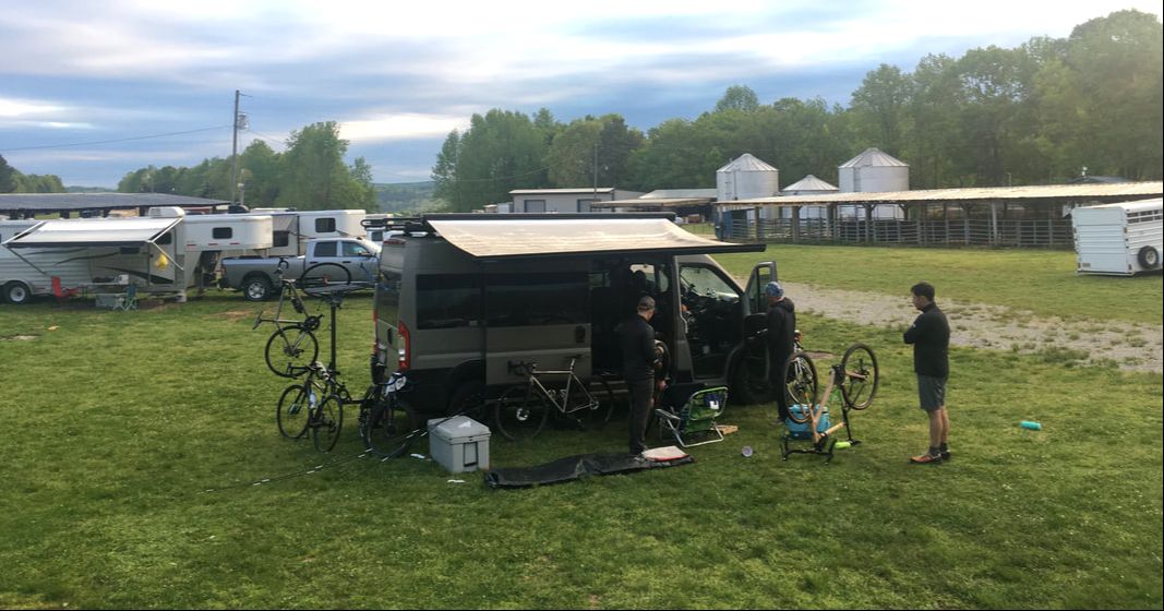 l - What is the Natchez Trace Parkway? - Night 1 campsite set up