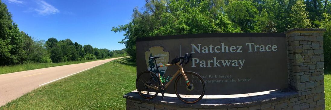 Human Powered Movement - Journal - What is the Natchez Trace Parkway? - Parkway Entrance Sign